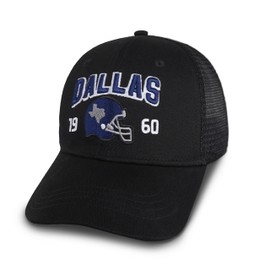 3D Embroidered Trucker Hat City Football Fans Edition Mesh Adjustable Baseball Cap Hats for Men and Women Best Birthday Thanksgiving Gift