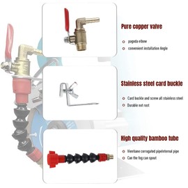 Dust Remover Water Sprayer for Cutting Machine, High-Speed Cutting and Dust Cleaning Non-Conductive Water Sprinkler Nozzle, Dust-Proof Coolant Misting for Marble Brick Tile Cutting Machine (5m)