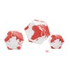 Palomar Foldable Hexagon Globe White and Red with 50 Red