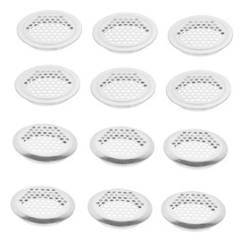 Operitacx 1 Satz Kabinett Atmungsaktive Lochabdeckung Entlüften Ventilatoren Luft Lüftungsverlängerung Lüftungsschlitze Für Küchenschränke Lamellenabdeckung Rostfreier Stahl Silber 12 Stück