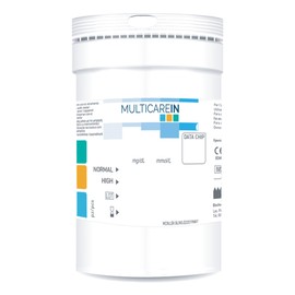 MultiCare In 24159 Strisce Colesterolo, Test Colesterolemia, per Lettore Multicare In, Biosensore con 1 Chip, 25 Strisce in Barattolo e Astuccio
