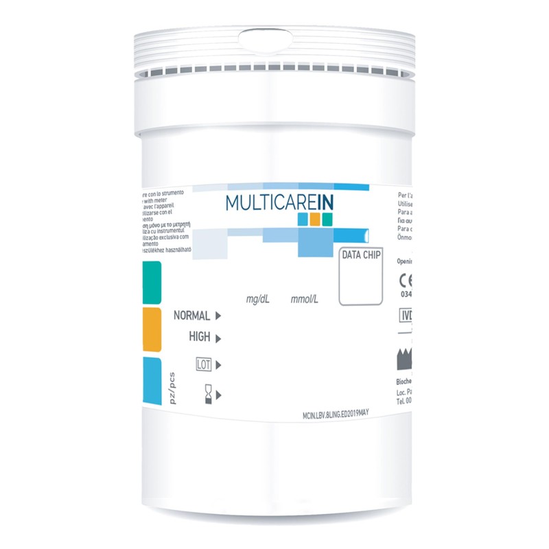 MultiCare In 24159 Strisce Colesterolo, Test Colesterolemia, per Lettore Multicare