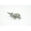 Safari Asian Elephant Toy, Grey, Rubber Animal, Realistic Model Gift,