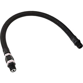 Vixen Horns Stainless Steel Air Compressor Braided Leader Hose with Check Valve 1/4" NPT Male to 1/4" NPT Male 13inch Black VXA7330B