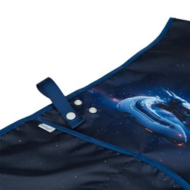 Baagl Children's Apron Girls Boys Cooking Apron Children Apron Painting Apron Craft Apron for Children (Space Ship)