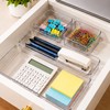 Clear Plastic Drawer Organizers for Makeup, Jewelry & Office Supplies