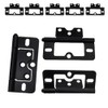 5Pcs Black Flush Hinges,3 Inch Iron Door Hinges for Drawer