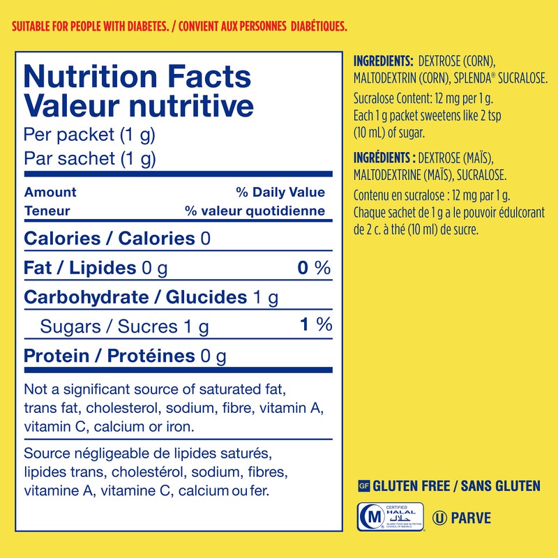 SPLENDA No Calorie Sweetener, 200 Count Packets