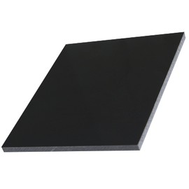 High-Density Polyethylene (HDPE) Plastic Sheet (1, Black, 12" X 12"X 1/2")