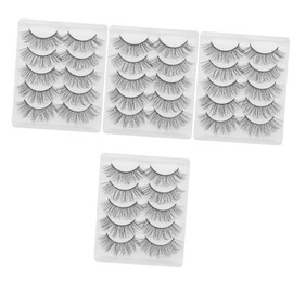 Baluue 20pairs Fake Lashes for Women Natural Look Chemical Fiber Eyelashes Soft Volume Makeup Lashes Lightweight Comfortable for Everyday Wear