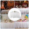 Ptwola 6PCS Plastic Table Skirts Stain Proof Table Cloths Set