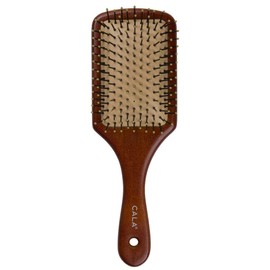 CALA - cepillo paleta para cabello de bambú oscuro, ecológico (grande)