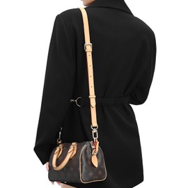 BEUDW Vachetta Leather Crossbody Strap for SPEEDY L V Handbag Replacement Shoulder Strap, Length39 - 47 In*width 0.7in