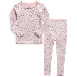 VAENAIT BABY Infant Toddler Kids Pajamas Pjs 2pcs Set Modal Pink Bouquet S