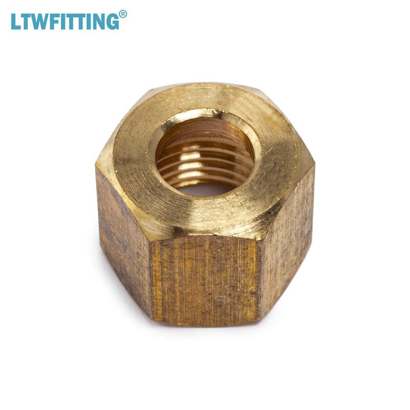 LTWFITTING Value Pack 1/4-Inch OD Brass Compression Insert,Sleeve Ferrule,Nut (Pack