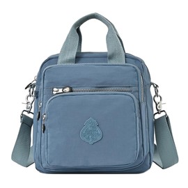 Estwell Shoulder Bag Women's Waterproof Nylon Small Backpack Fashion Handbag Girls School Backpacks Multifunctional Shoulder Bag for Travel School Shopping, blue