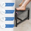 Zri Bamboo Corner Shower Stool for Shaving Legs - Black