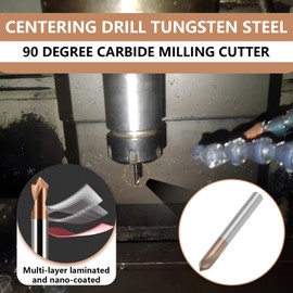 SING F LTD 2pcs 6mm Handle Chamfered Router Drill Bit V Groove 90 Degree Milling Cutter with TiSiN Coating Hard Alloy Milling Cutter for Engraving Chamfers