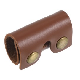 PATIKIL Leather Razor Head Protecting Cover, Double Edge Safety Razor Head Protecting Sheath Shaver Tip Cover for Travel, Brown