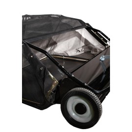 Impact IMPLEMENTS® 42" Tow-Behind Lawn Sweeper with 12.9 cu. ft Hopper Bag Capacity. Great for clearing Leaves, Grass, Small Sticks and Other Debris.