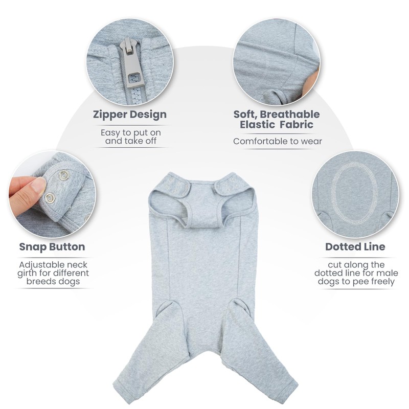 IECOii Dog Wound Care Shirt, Leg Sleeves to Stop Licking