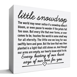 Sympathy Gift for Loss of Baby, Miscarriage Gift for Mother Couple, Infant Baby Kids Loss Memorial Bereavement in Loving Memory Gifts, Remembrance Condolence Desk Decor, Little Snowdrop