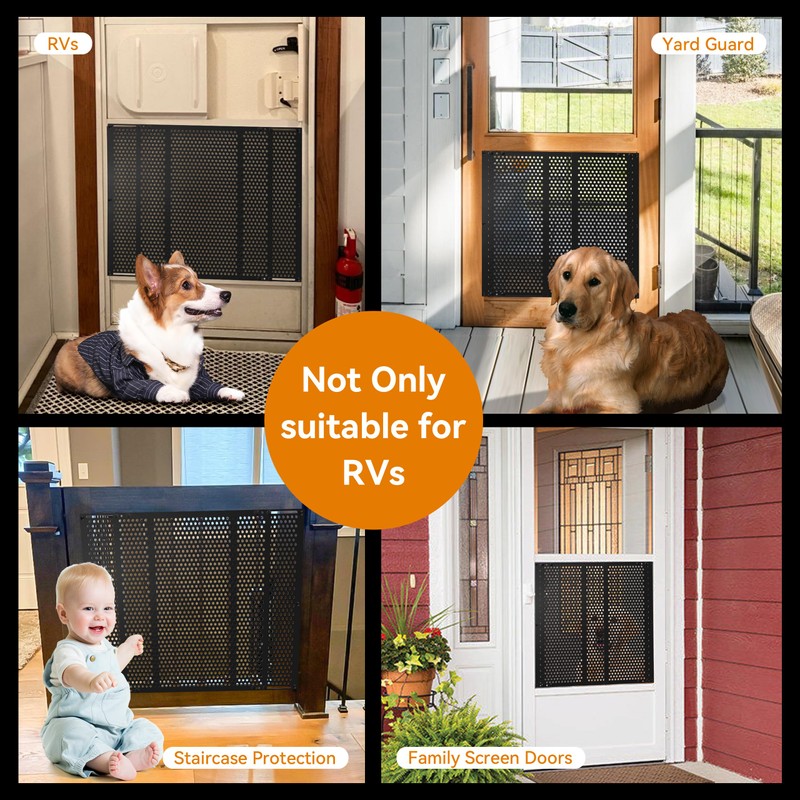 RVZONE RV Screen Door Protector Adjusts from 21.5"- 35", RV