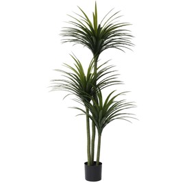 EastVita Artificial Tree, Simulation Potted Plants, Tall Fake Plants for Home Office Modern Decoration 5FT Dracaena Tree B
