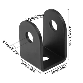 U Brackets for 1" Panels, 10 Pcs U Bracket for Mounting Stamped Alloy Steel, Thickness 0.1 inch Installation U Shaped Fasteners Brackets, 1⅛ x 1⅛ x 1¾ Inch (30x30x45mm)