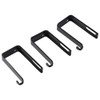 Risedot 4 Pieces Black Metal Universal Partition Hanger Set, Adjustable