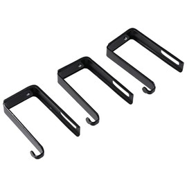 Risedot 4 Pieces Black Metal Universal Partition Hanger Set, Adjustable Cubicle Hangers, for Whiteboard, Bulletin Board and Other Panels