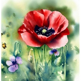 Papaver rhoeas (Corn Poppy, Red) Flower Seeds, Eye-Catching Appearance, Highly Attractive to Pollinators, Seeds by MySeeds.Co, You Choose The Amount (1 oz)
