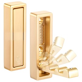 Yuntau 2 Pcs Folding Coat Hooks Wall Mount Heavy Duty Zinc Alloy Foldable Bathroom Towel Hooks for Hanging Coats Hats Key Kitchen Hotel (Square)