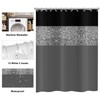 ASDCXZ Shower Curtain Glitter 180x200 cm, Modern Black Grey Glitter
