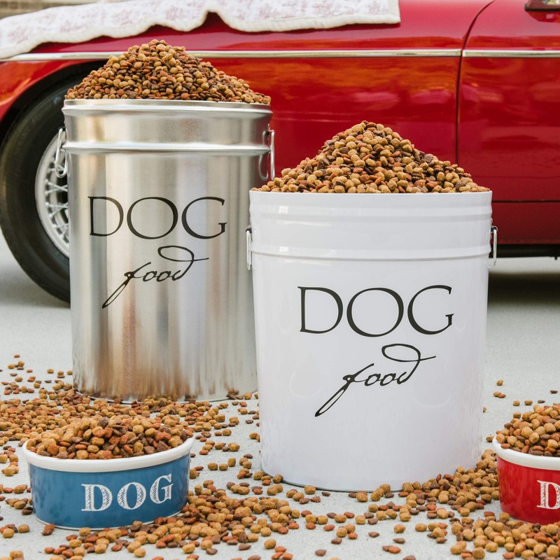 Harry Barker Pet Food Storage Collection, Classic White Food Storage