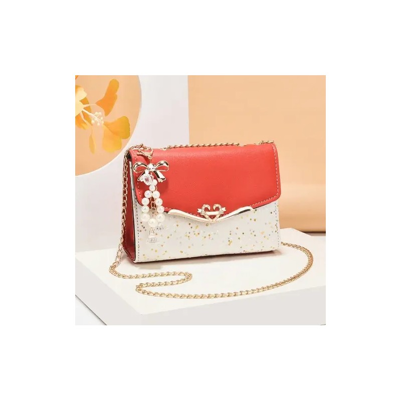 Bolso De Mano Para Mujer Crossbody Exquisit Cuadrado Pequeño Rojo
