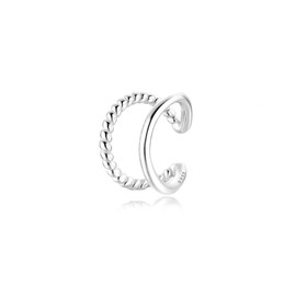 Silber Ohrringe für damen 925 Ear Cuff, mit 2 Vereinigten. Ohrstecker aus Silber 925 für Damen oder 18K Gold, ideal als Geschenk zum Muttertag... Ohrringe mädchen. Schmuck damen (Versilberung)