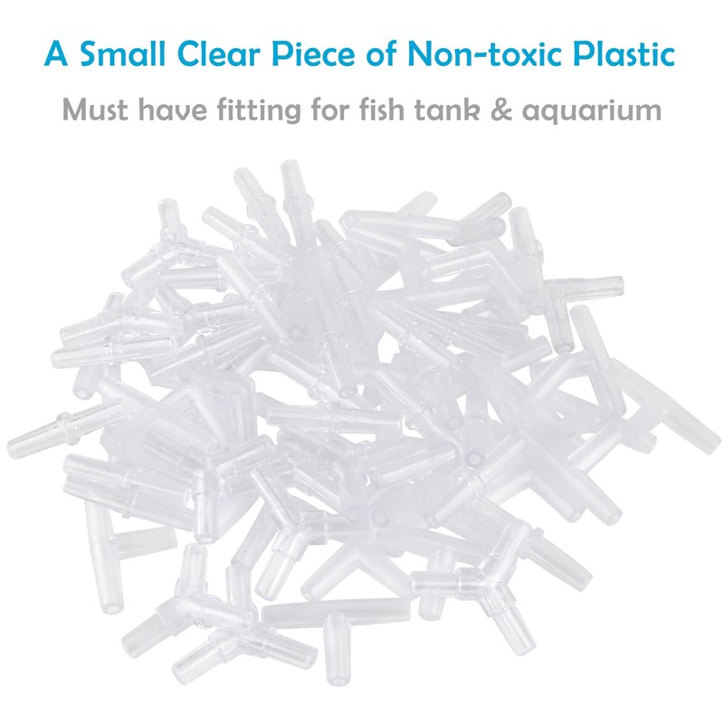 Pawfly Aquarium Airline Tubing Connectors Plastic Inline Valve, Fish Tank