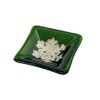 Small Dark Green Fused Glass Trinket Dish with Gold Embossed