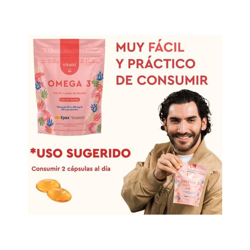 Vitatú Omega 3 Aceite de Pescado, 1200 mg EPA DHA,