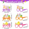 Saillong 16 Pcs Easter Party Glasses Felt Bunny Glasses Frames