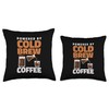 Powered By Cold Brew Coffee Iced Coffee Throw Pillow