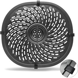 Upgraded Air Fryer Crisper Plate For PowerXL Gowise 7QT Air Fryers with Rubber Bumpers, Nonstick Coating Grill Pan Plate, Air Fryer Rack Replacement Parts Accessories, Dishwasher Safe