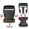 zeyedemo 20 Set Release Buckle Clips Rucksack Clips Tri-Glide Slides