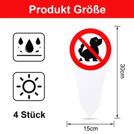 No Dog Toilet Sign Large 30 x 15 cm Das Ist Kein Hundeklo Sign Dogs Verboten Kacken für Saubere Weg Lawn Park Playground Pack of 4