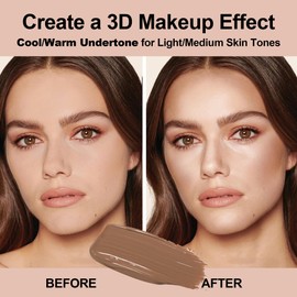 FV Liquid Contour Stick, Lightweight & Blendable Cream Contour Wand with Natural Finish, Long Lasting Liquid Bronzer Stick for Face Shaping, Vegan & Cruelty-free, 05 Brown