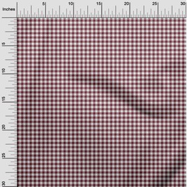 oneOone Organic Cotton Voile Fabric Gingham Check Print Fabric BTY 42 Inch Wide