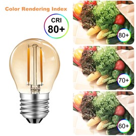 MZYOYO 2 W E27 LED Bulb, E27 Vintage Filament Bulb, 2 W G45 2700 K Warm White Bulb, Replaces 10 W Filament Bulb, Retro Lighting, Not Dimmable, Amber, Pack of 10