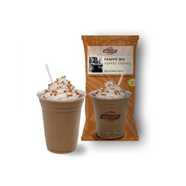 MOCAFE Toffee Coffee Frappe Mix, Premium Colombian Coffee Base with real SKOR toffee bits, Create Crave-Worthy Specialty Drinks, 3 lbs. bag