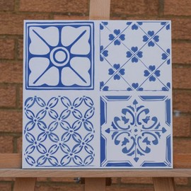 Victorian Santorini Rectified Matt Ceramic 300x300mm Wall and Floor Tile - Big Sample (15x10cm)